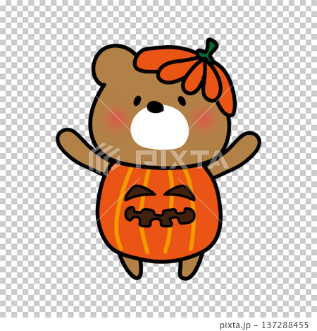 庫馬波特在萬聖節裝扮成南瓜燈 137288455