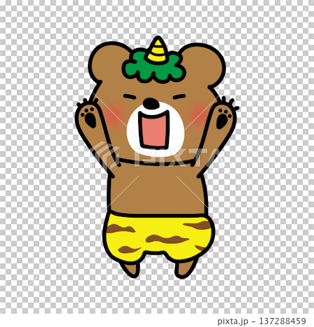 Kumapote dressed as a threatening blue demon 137288459