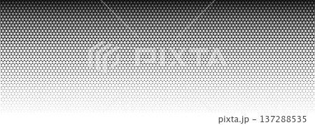 Crypto Blockchain Horizontal Background Pattern Texture, Triangular Grid Halftone Gradient BG, Modern Tech Backdrop Wallpaper For Exchange Dashboards And DeFi Presentations. Vector Illustration 137288535