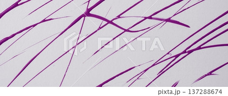 Abstract white art background with dark purple acrylic chaotic lines pattern and thin hand drawn brush strokes Abstract white art background with dark purple acrylic chaotic lines pattern and thin hand drawn brush strokes 137288674