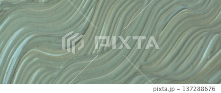 Sage green and olive acrylic paint texture background with wavy brush strokes and flowing lines for abstract design art Sage green and olive acrylic paint texture background with wavy brush strokes and flowing lines for abstract design art 137288676