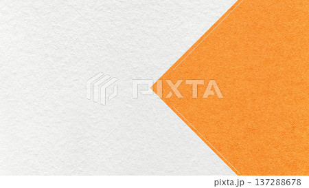 Textured white paper background with orange arrow, macro. Template with copy space for banner, presentation Textured white paper background with orange arrow, macro. Template with copy space for banner, presentation 137288678