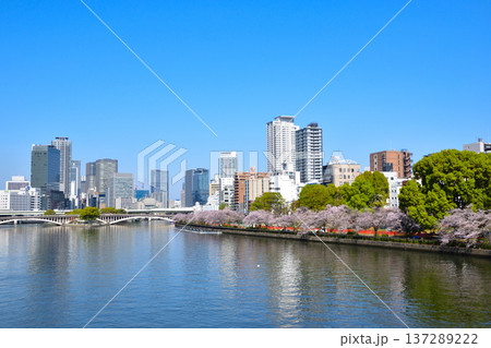 春 大阪 大川 南天満公園 春 大阪 大川 南天満公園 137289222