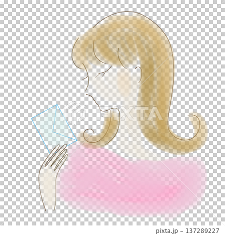A woman with a letter 137289227