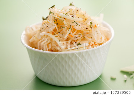 fresh coleslaw cabbage salad with onion and dill fresh coleslaw cabbage salad with onion and dill 137289506