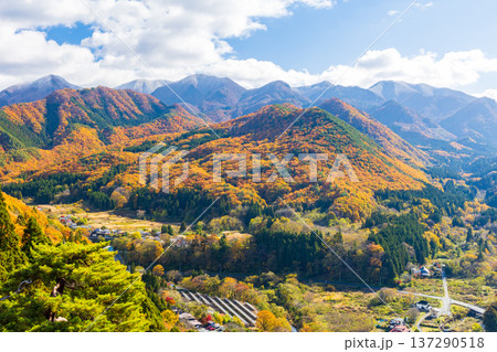 秋の山形県山形市 紅葉の立石寺(山寺) 五大堂からの眺望 秋の山形県山形市 紅葉の立石寺(山寺) 五大堂からの眺望 137290518
