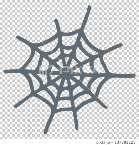 Simple hand-drawn materials series for October school newsletters | Spider web (Halloween) 137292125