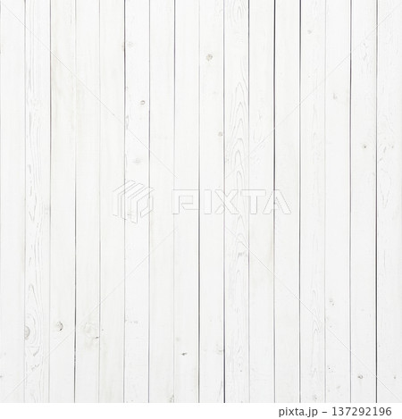 明るく白い縦張りの木製フェンスの正方形の背景画像 137292196