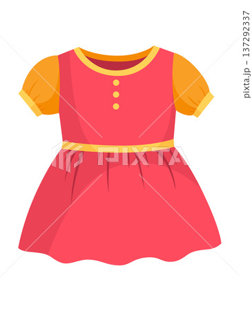 Colorful toddler gown, Festive dress for young children, Vibrant ruffled gown with puffed sleeves, Playful attire ideal for birthdays and family celebrations 137292337
