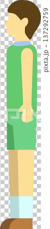 Illustration of a standing runner (male) 137292759