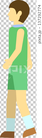 Illustration of a walking runner (male) Illustration of a walking runner (male) 137292774