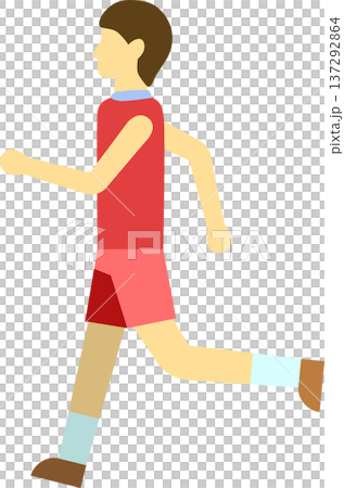 男性跑步者的奔跑插圖 男性跑步者的奔跑插圖 137292864
