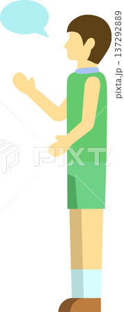 おしゃべりをするランナーのイラスト 男性 おしゃべりをするランナーのイラスト 男性 137292889