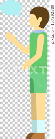 おしゃべりをするランナーのイラスト 男性 おしゃべりをするランナーのイラスト 男性 137292889
