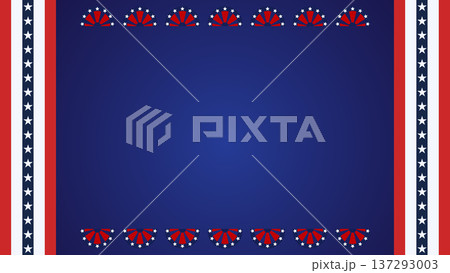 Patriotic American Background With Stars Stripes Bunting Border for 4th of July Celebrations Patriotic American Background With Stars Stripes Bunting Border for 4th of July Celebrations 137293003
