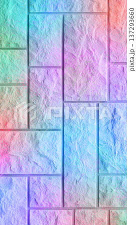 Rainbow Brick Wall Texture 137293660