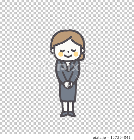 Office working women, various facial expressions and poses set Office working women, various facial expressions and poses set 137294041