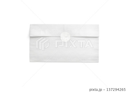 Blank white rectangle paper bag with sticker mockup png, transparent background, 3d rendering. Empty delivery parcel with glue tag mock up cut out. Clear adhesive post or letter package template. Blank white rectangle paper bag with sticker mockup png, transparent background, 3d rendering. Empty delivery parcel with glue tag mock up cut out. Clear adhesive post or letter package template. 137294265