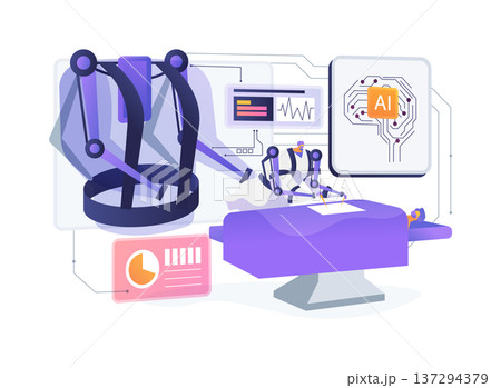Surgical Exoskeleton Assistant abstract concept vector illustration. 137294379