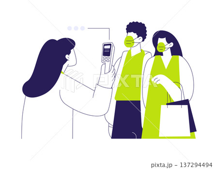 Temperature sensor abstract concept vector illustration. 137294494