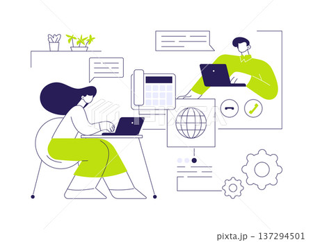IP telephony abstract concept vector illustration. 137294501