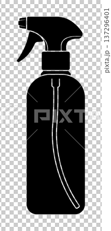 Black spray bottle icon, without background 137296401