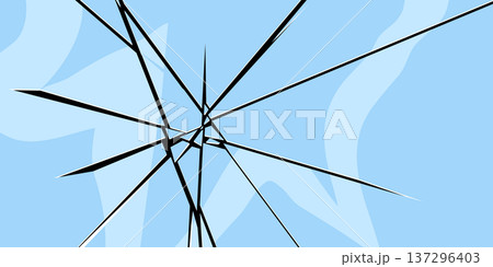 Background with broken glass. Sharp glass shards in flat cartoon style. Background with broken glass. Sharp glass shards in flat cartoon style. 137296403