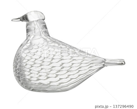 Crystal Bird Figurine Isolated on White Crystal Bird Figurine Isolated on White 137296490