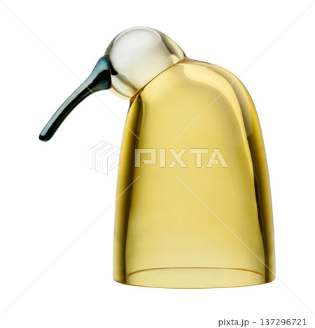 Designer Crystal Craft Bird Isolated on White Background 137296721