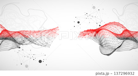 The abstract wave is made in a frame style. Template for science and technology presentation. The abstract wave is made in a frame style. Template for science and technology presentation. 137296932