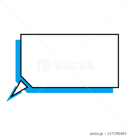 横長変形五角形 吹き出し シンプルイラスト 137296965