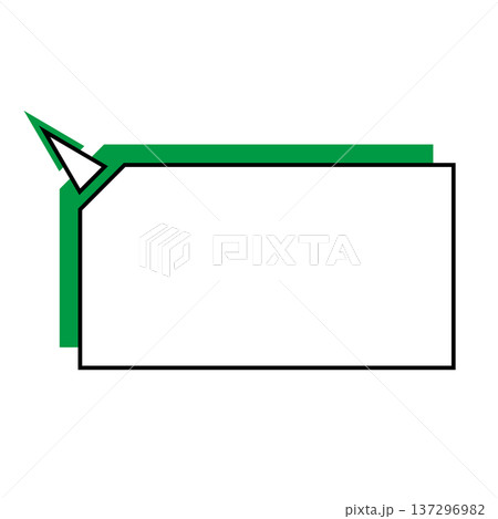 横長変形五角形 吹き出し シンプルイラスト 137296982