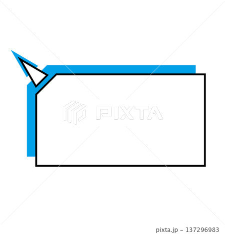 横長変形五角形 吹き出し シンプルイラスト 横長変形五角形 吹き出し シンプルイラスト 137296983