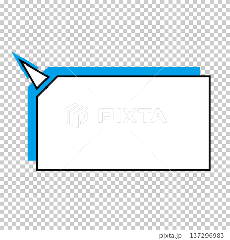 横長変形五角形 吹き出し シンプルイラスト 横長変形五角形 吹き出し シンプルイラスト 137296983