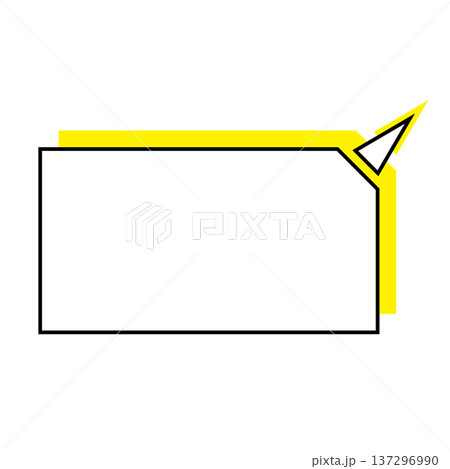 横長変形五角形 吹き出し シンプルイラスト 137296990