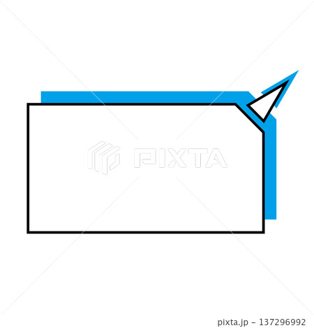 横長変形五角形 吹き出し シンプルイラスト 137296992