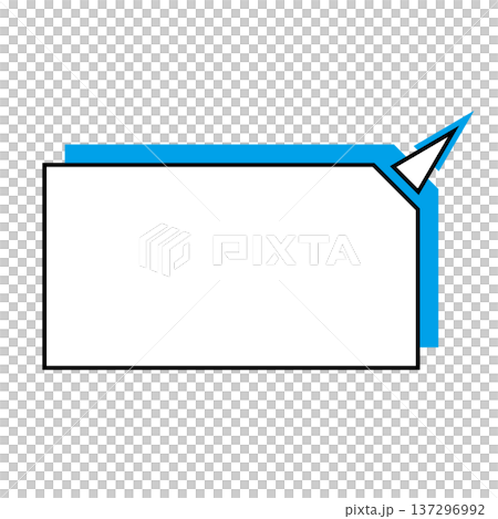 横長変形五角形 吹き出し シンプルイラスト 137296992