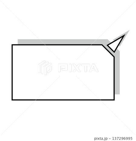 横長変形五角形 吹き出し シンプルイラスト 137296995