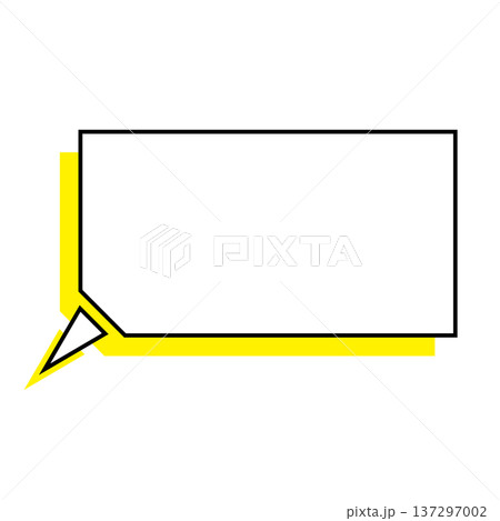 横長変形五角形 吹き出し シンプルイラスト 137297002