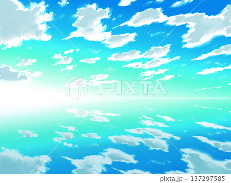 水面に反射する空 水面に反射する空 137297585