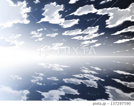 水面に反射する空 水面に反射する空 137297590