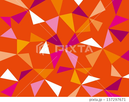幾何学模様 三角形 オレンジ色 幾何学模様 三角形 オレンジ色 137297671