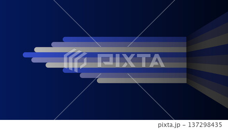 奥行きのあるラインが広がる抽象的な背景素材 137298435