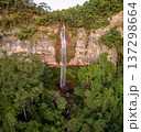 Cassilandia, Mato Grosso do Sul, Brazil - 04 05 2024: Cachoeira do Socorro waterfall aerial 137298664