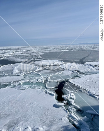 砕氷船から見る流氷 砕氷船から見る流氷 137299950