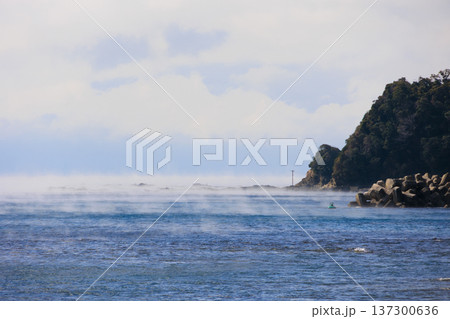 冬の海の気嵐(蒸気霧) 冬の海の気嵐(蒸気霧) 137300636