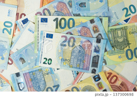 European Union currency concept for business and finance. 137300698