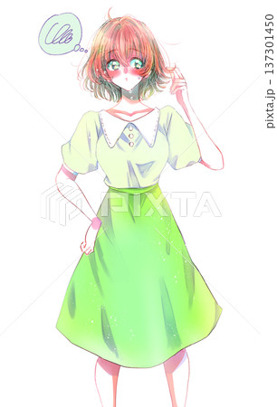 髪を気にする女性 汗だく もやもや 髪を気にする女性 汗だく もやもや 137301450