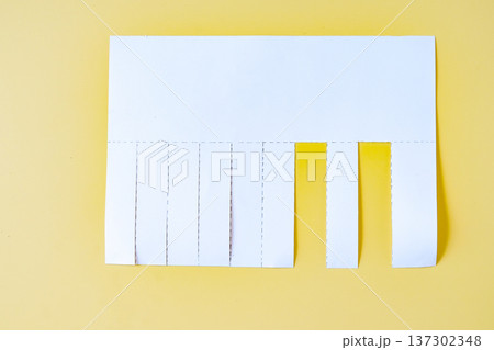 Tear-off papers notice, advertisement with cut slips . Tear-off papers notice, advertisement with cut slips . 137302348