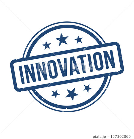 Innovation Stamp, Innovation Grunge Round Sign 137302860